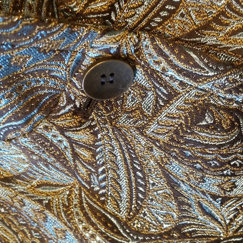 Chico's Beautiful Brown Aqua Patterned Jacket Euc… - image 7